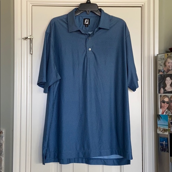 FootJoy Men's Houndstooth Golf Polo - Picture 1 of 4